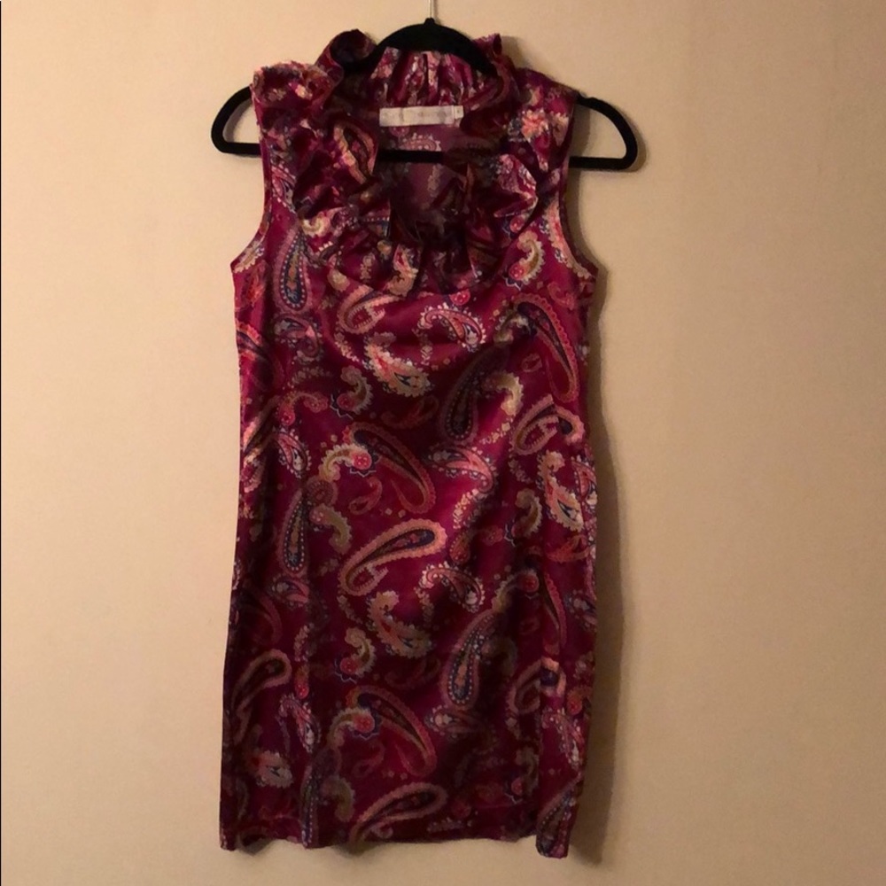 “Tracy Negoshian” silk dress